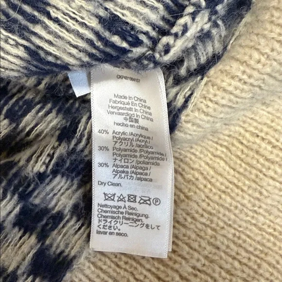 Madewell Navy and Cream Checkered Sweater - Picture 9 of 9